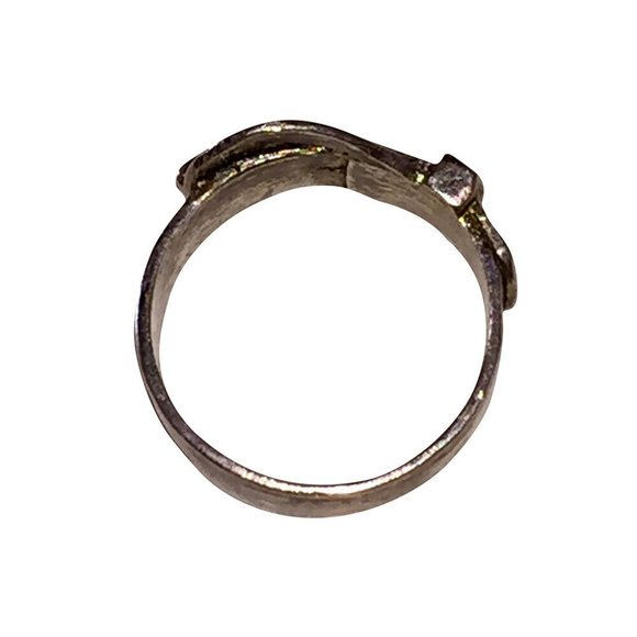 Sterling Silver Buckle Ring Unisex